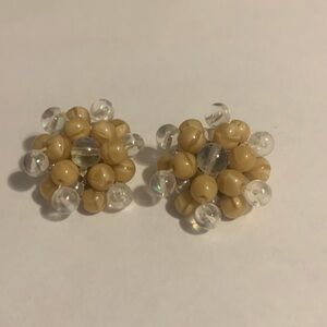 3/$5 Vintage Clip on Beaded Earrings